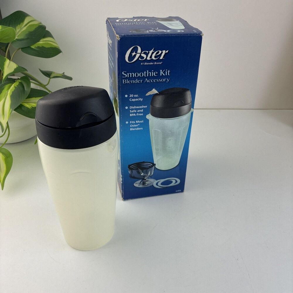 Blend & Go Smoothie Cups 20oz w Lids and Blade Fits Most Oster Blenders